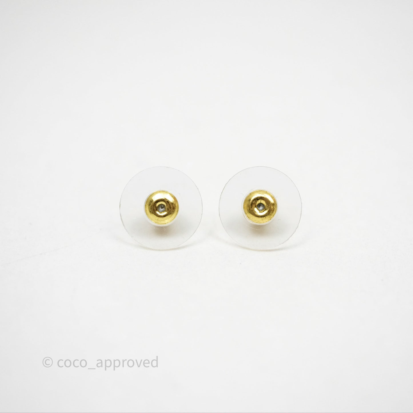 Chanel CC Pearl Drop Crystals & Stone Earrings Gold Tone