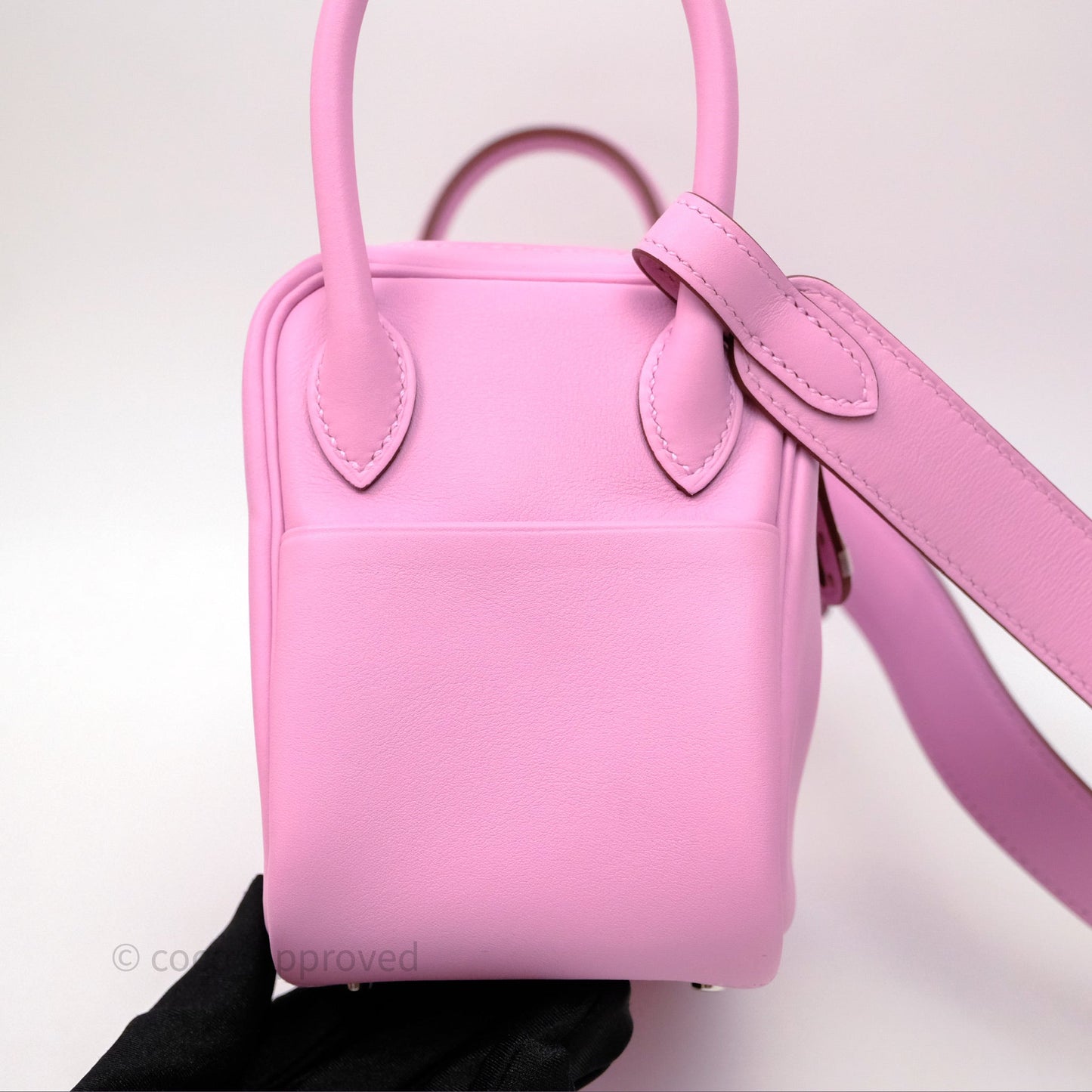 Hermès Mini Lindy 20 Swift Mauve Sylvestre X9 Palladium Hardware