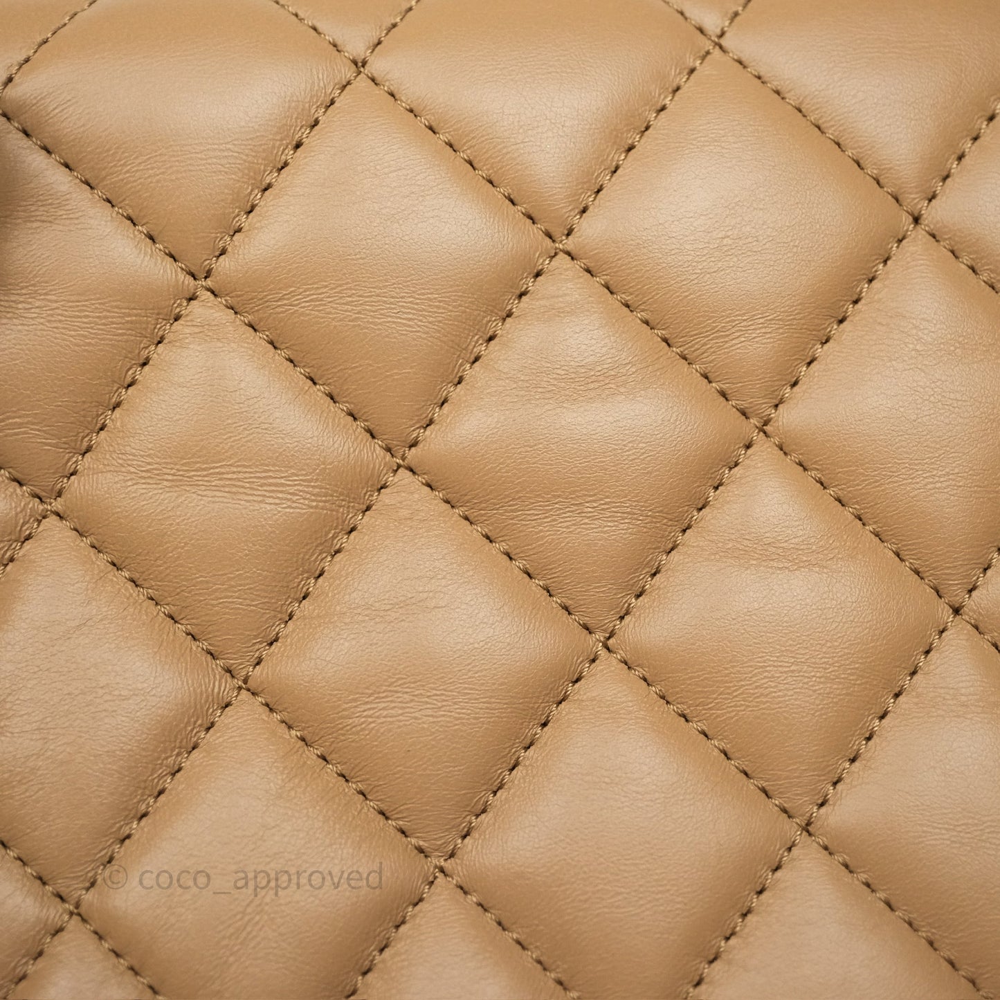 Chanel Medium All Slide Adjustable Chain Flap Beige Lambskin Aged Gold Hardware