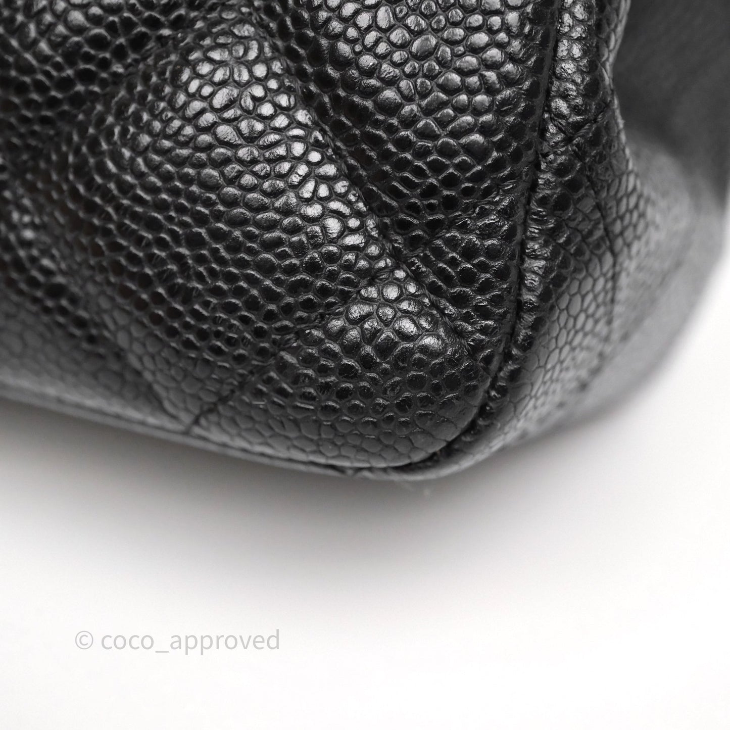 Chanel Jumbo Single Flap Black Caviar Silver Hardware
