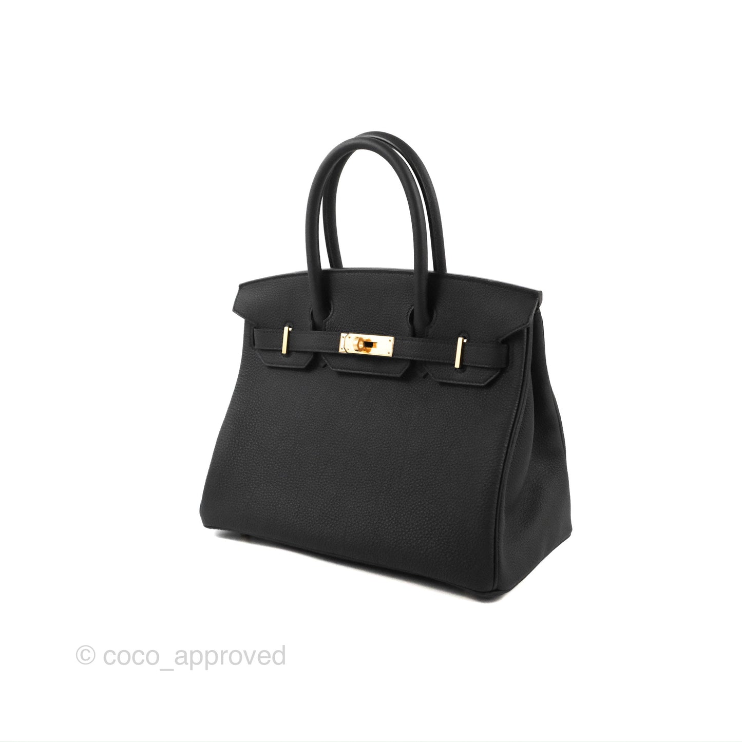 Hermès Birkin 30 Retourne Black Togo Gold Hardware