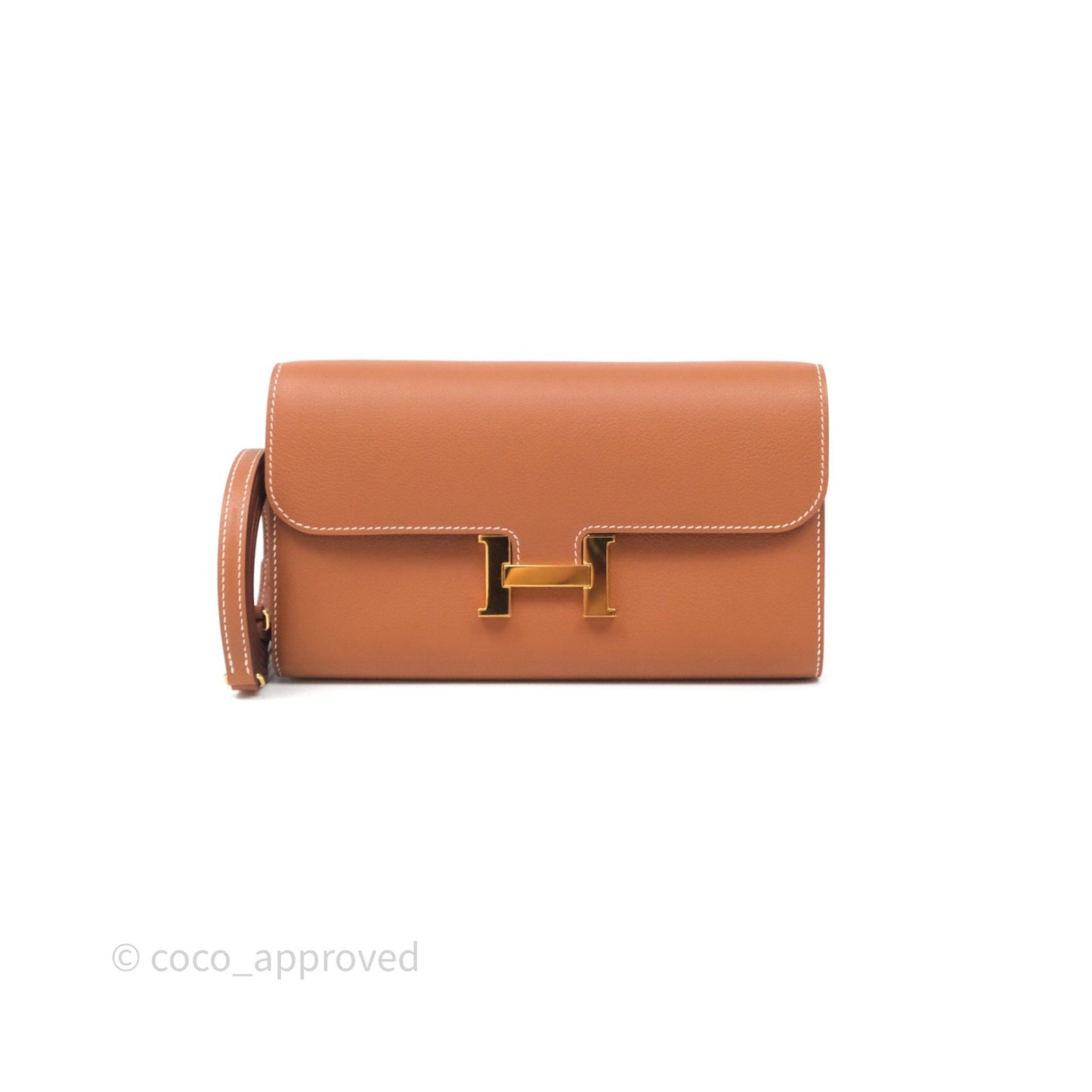 Hermès Constance Long To Go Wallet Gold 37 Evercolor Gold Hardware