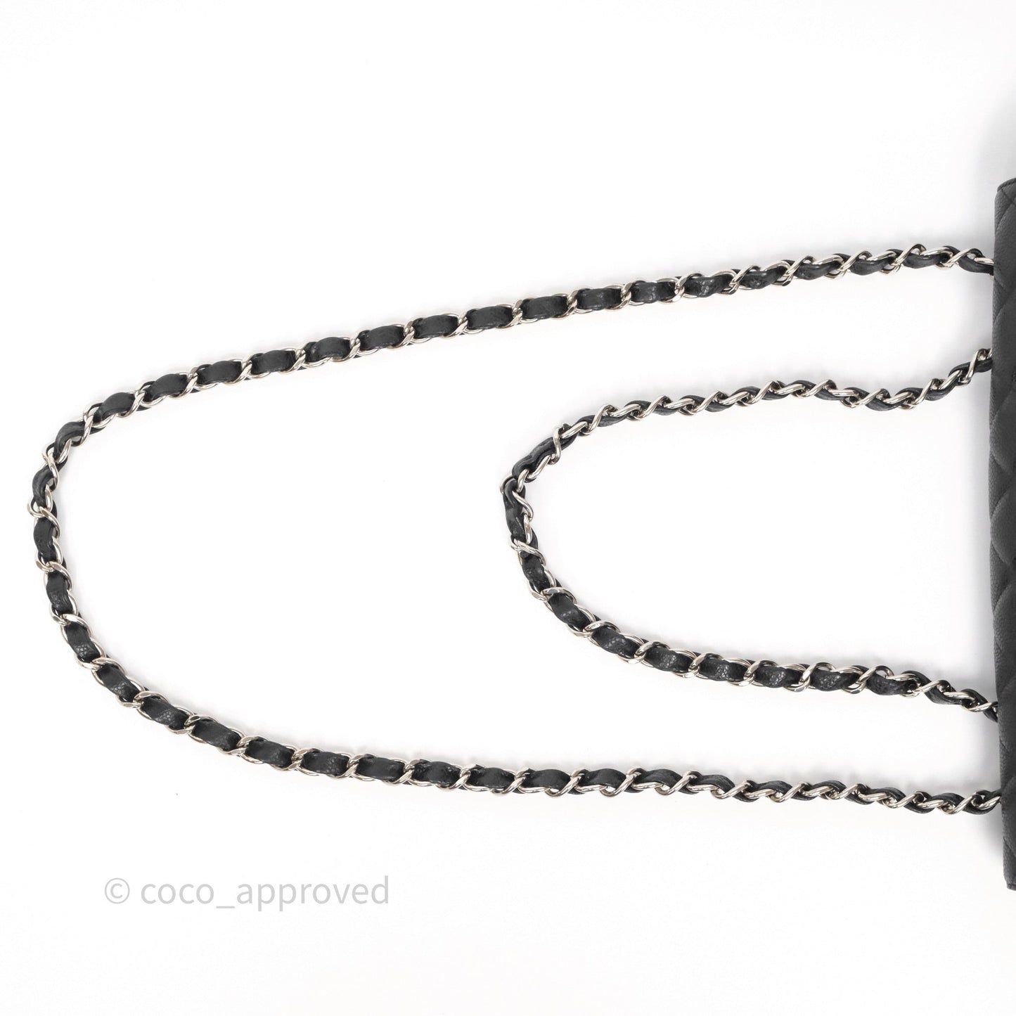 Chanel Jumbo Single Flap Black Caviar Silver Hardware