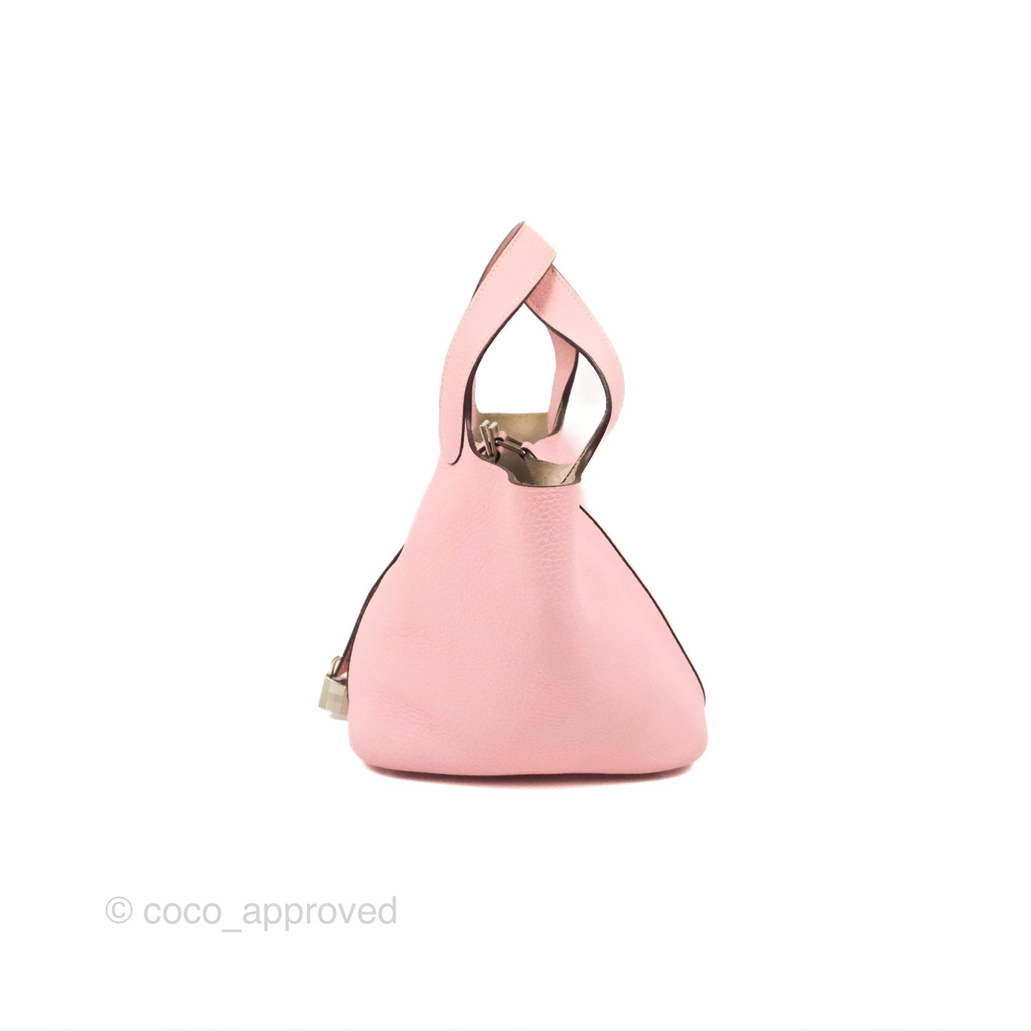 Hermès Picotin Lock 18 Rose Sakura Taurillon Clemence Palladium Hardware