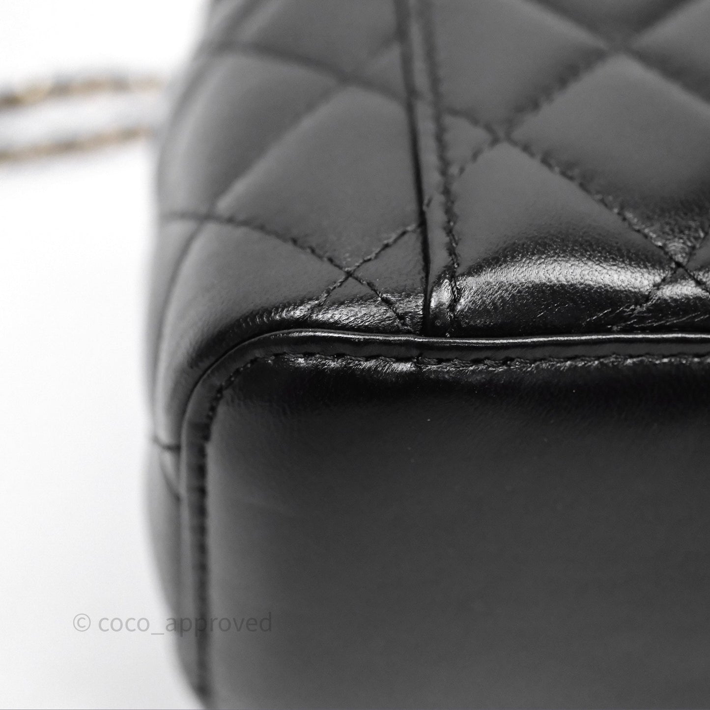 Chanel Classic Vanity with Chain Black Lambskin Gold Hardware