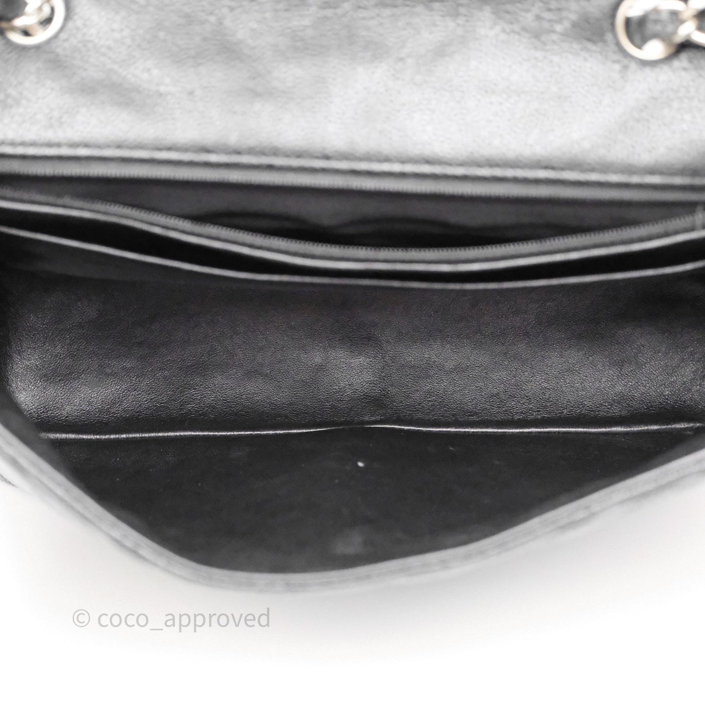 Chanel Jumbo Single Flap Black Caviar Silver Hardware