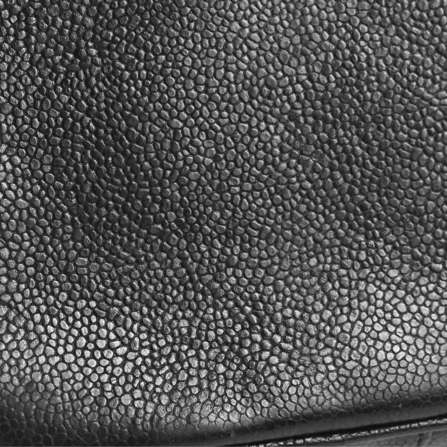 Chanel Vintage Square Vanity Case Black Caviar Gold Hardware