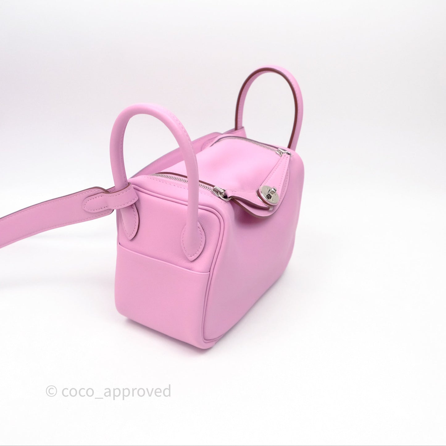 Hermès Mini Lindy 20 Swift Mauve Sylvestre X9 Palladium Hardware