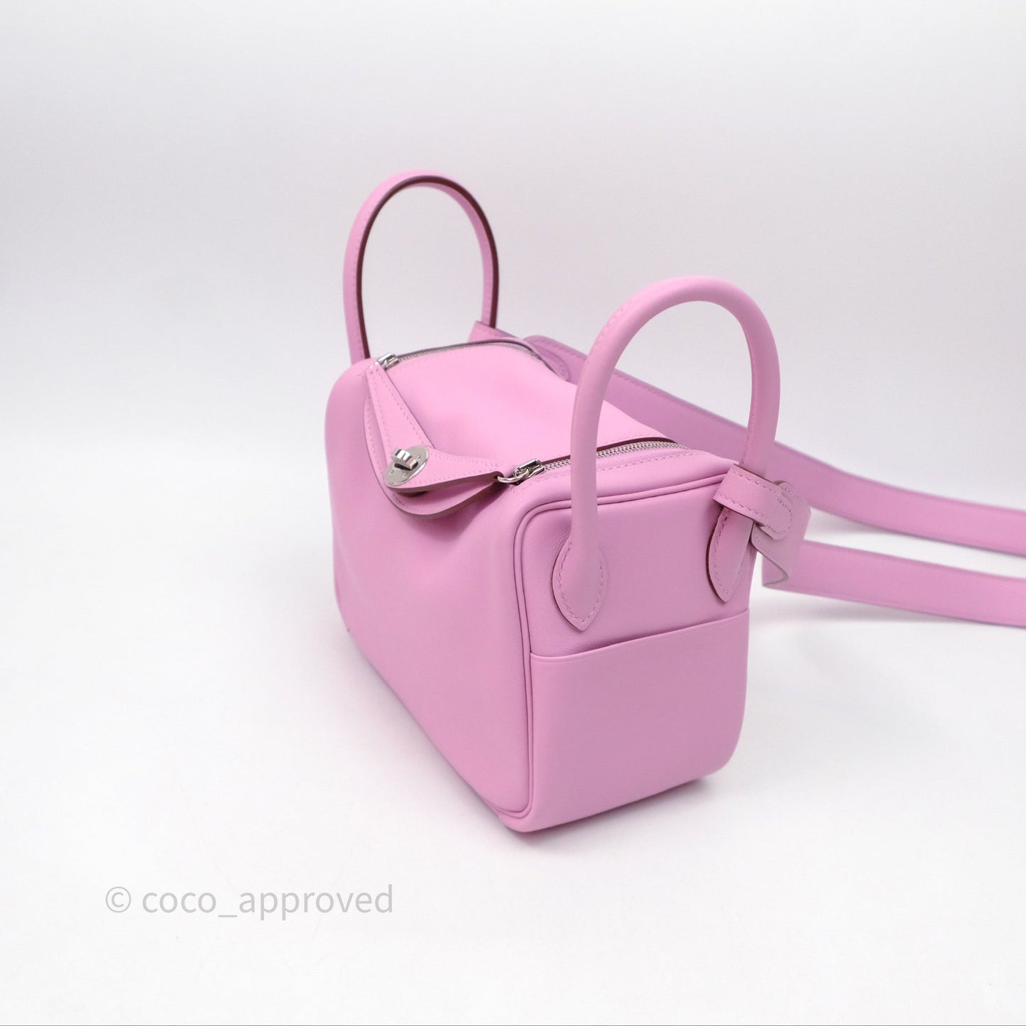 Hermès Mini Lindy 20 Swift Mauve Sylvestre X9 Palladium Hardware