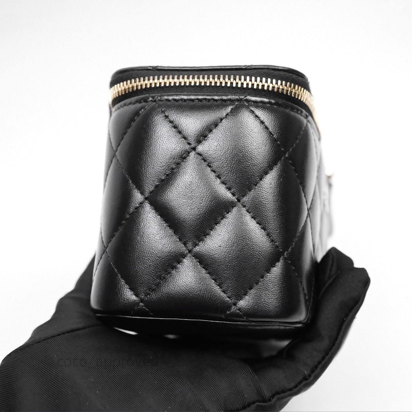 Chanel Classic Vanity with Chain Black Lambskin Gold Hardware
