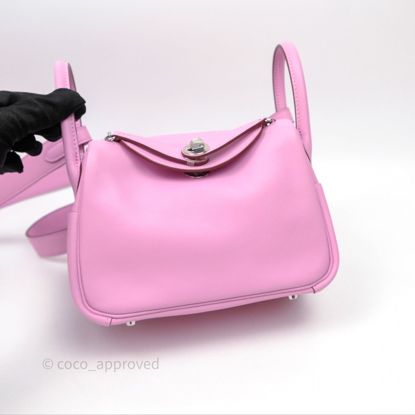 Hermès Mini Lindy 20 Swift Mauve Sylvestre X9 Palladium Hardware