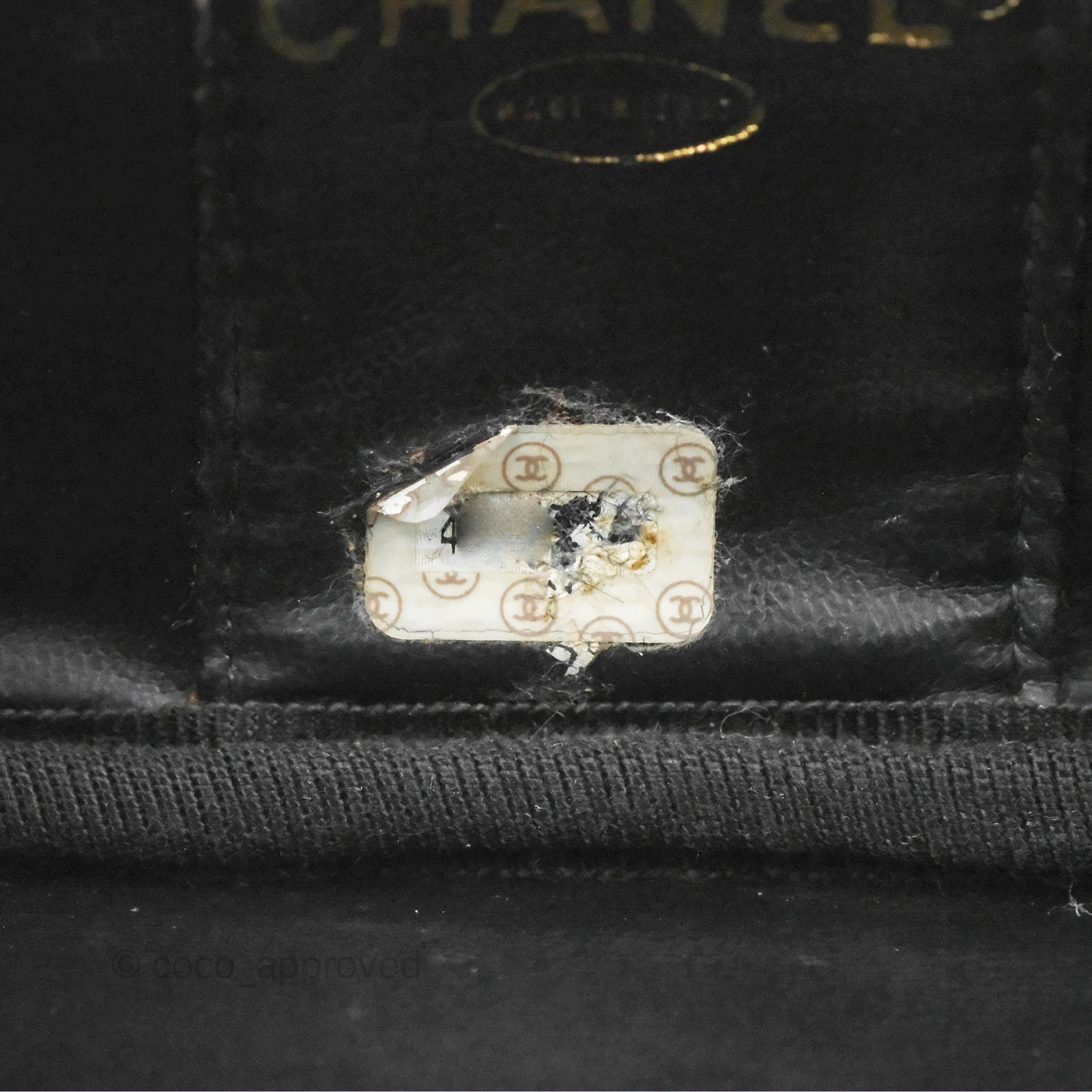 Chanel Vintage Square Vanity Case Black Caviar Gold Hardware