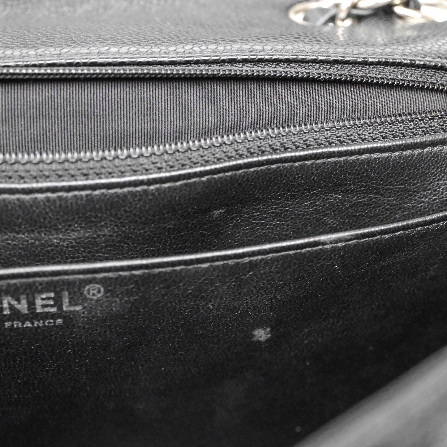 Chanel Jumbo Single Flap Black Caviar Silver Hardware