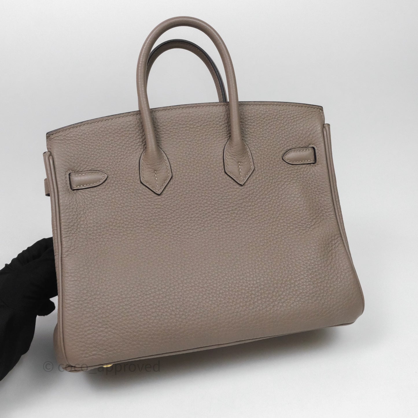 Hermes Birkin 25 Gris Asphalte M8 Togo Gold Hardware