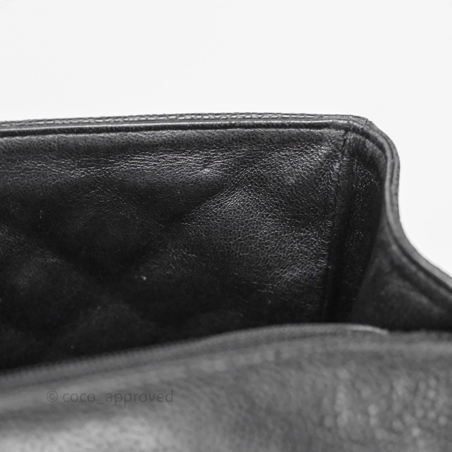 Chanel Jumbo Single Flap Black Caviar Silver Hardware