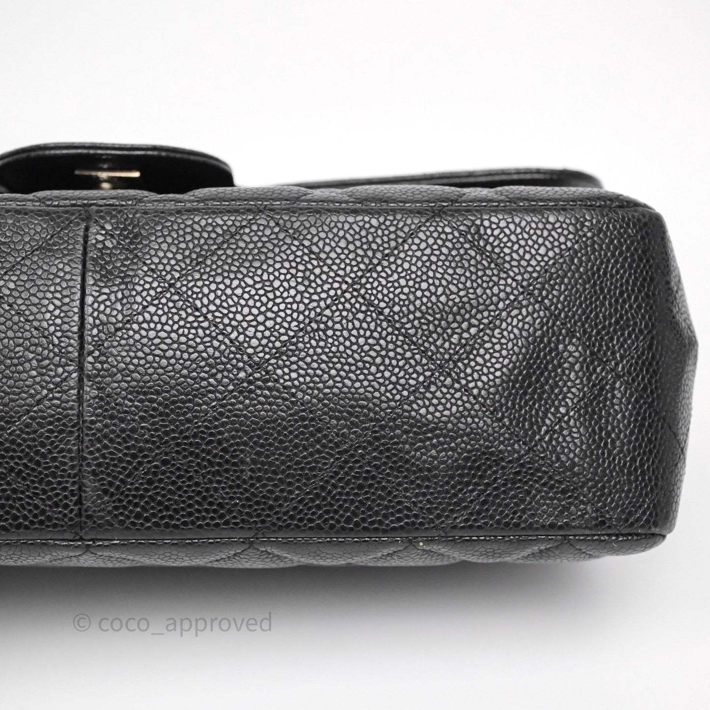Chanel Jumbo Single Flap Black Caviar Silver Hardware