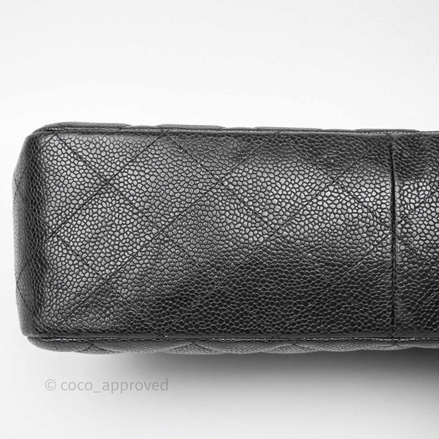 Chanel Jumbo Single Flap Black Caviar Silver Hardware