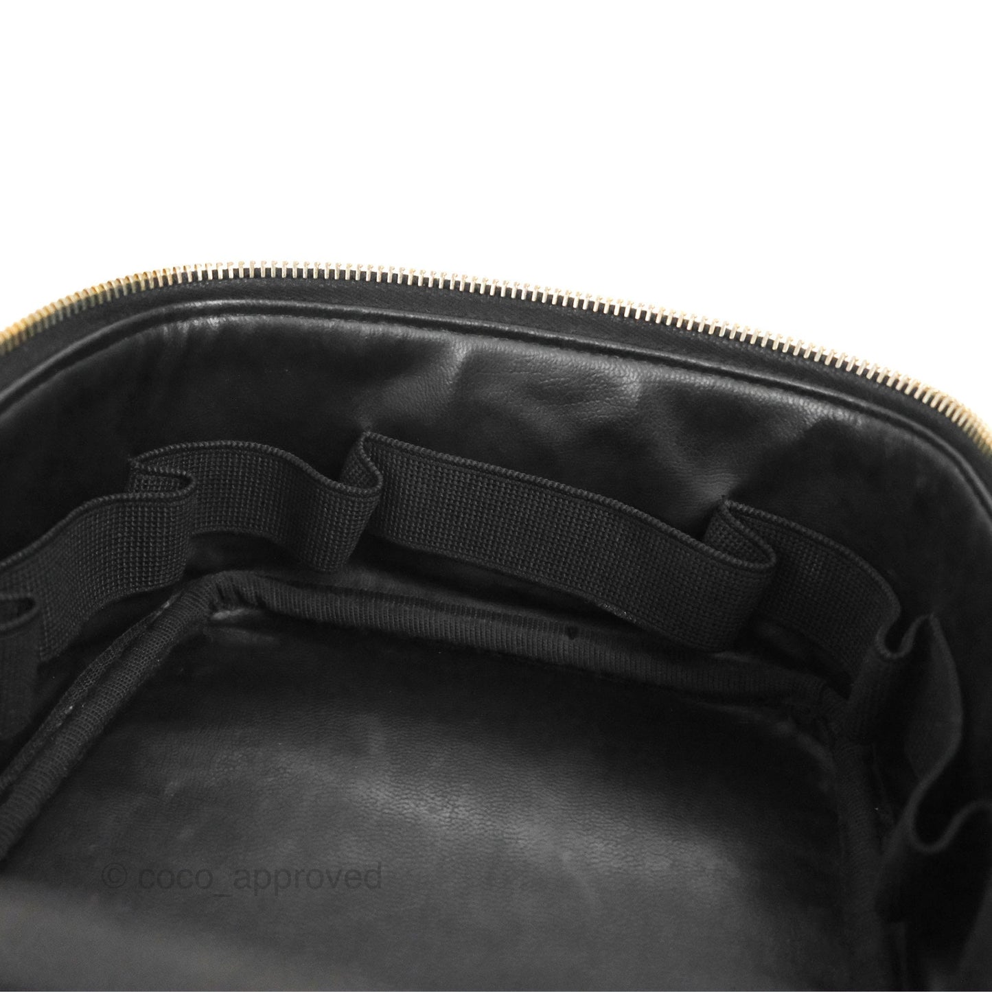 Chanel Vintage Square Vanity Case Black Caviar Gold Hardware