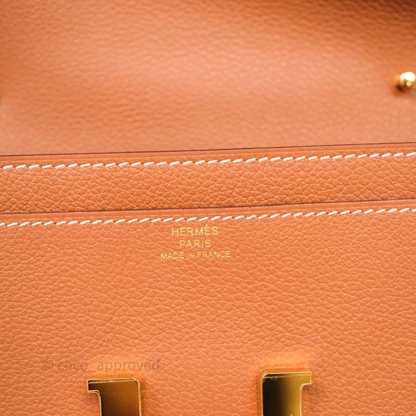 Hermès Constance Long To Go Wallet Gold 37 Evercolor Gold Hardware