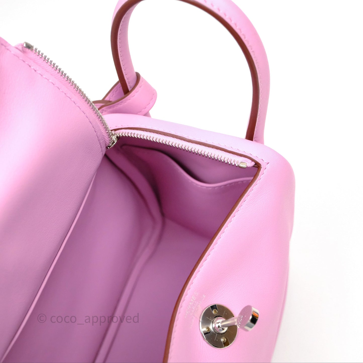 Hermès Mini Lindy 20 Swift Mauve Sylvestre X9 Palladium Hardware