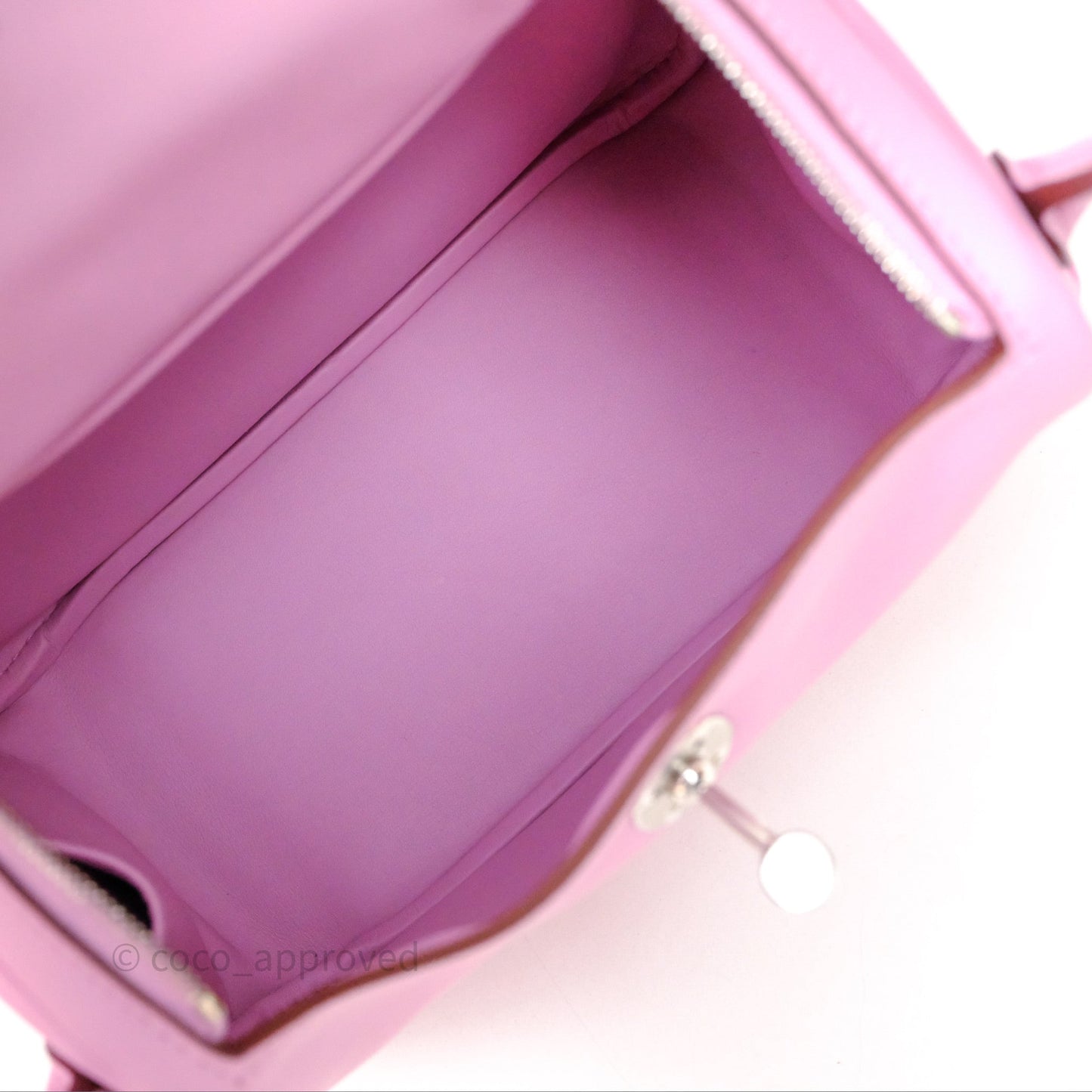 Hermès Mini Lindy 20 Swift Mauve Sylvestre X9 Palladium Hardware