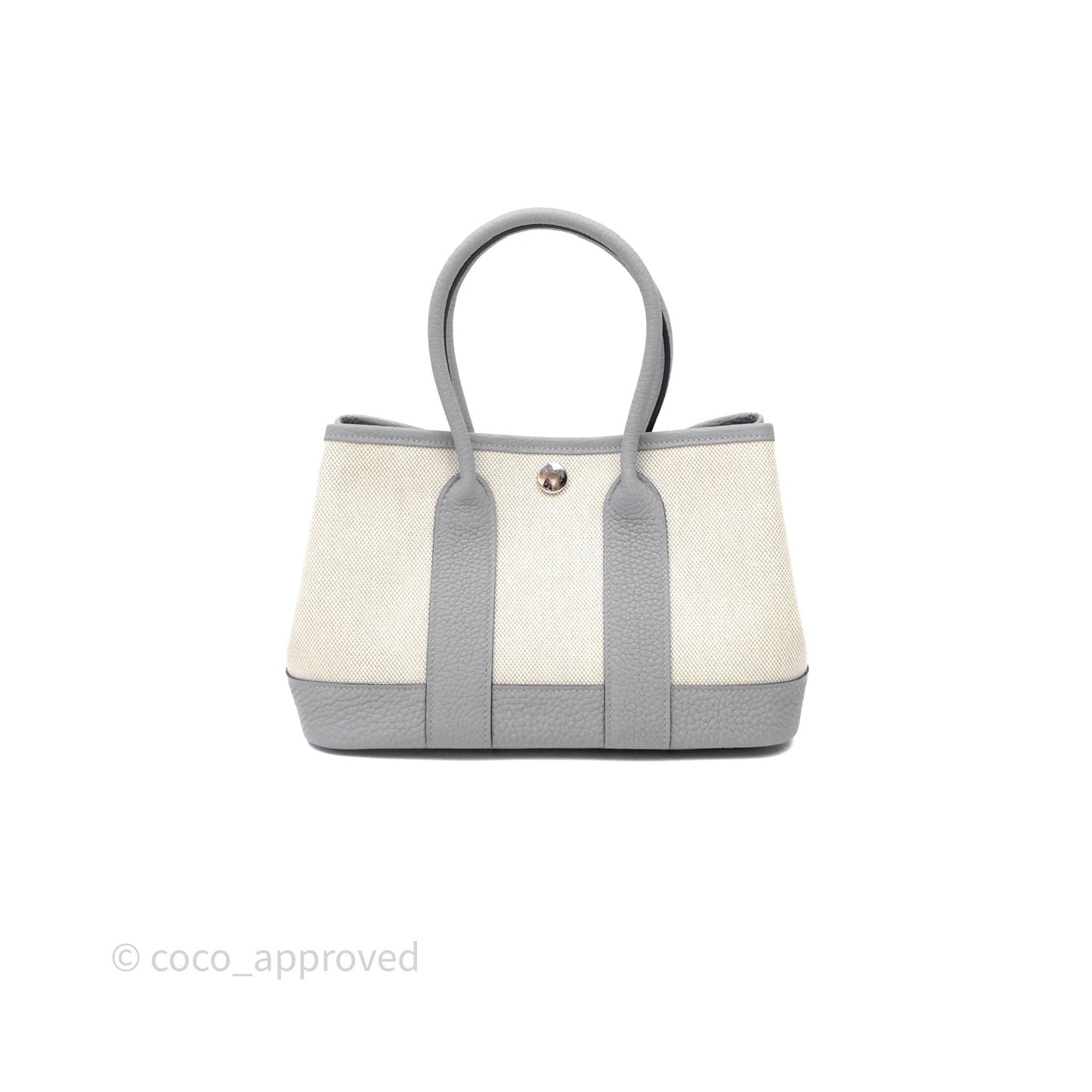 Hermes Neo Garden 23 bag Écru/ 8U Bleu Glacier/ P0 Gris Pantin Palladium Hardware