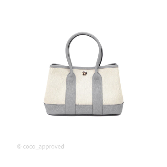Hermes Neo Garden 23 bag Écru/ 8U Bleu Glacier/ P0 Gris Pantin Palladium Hardware