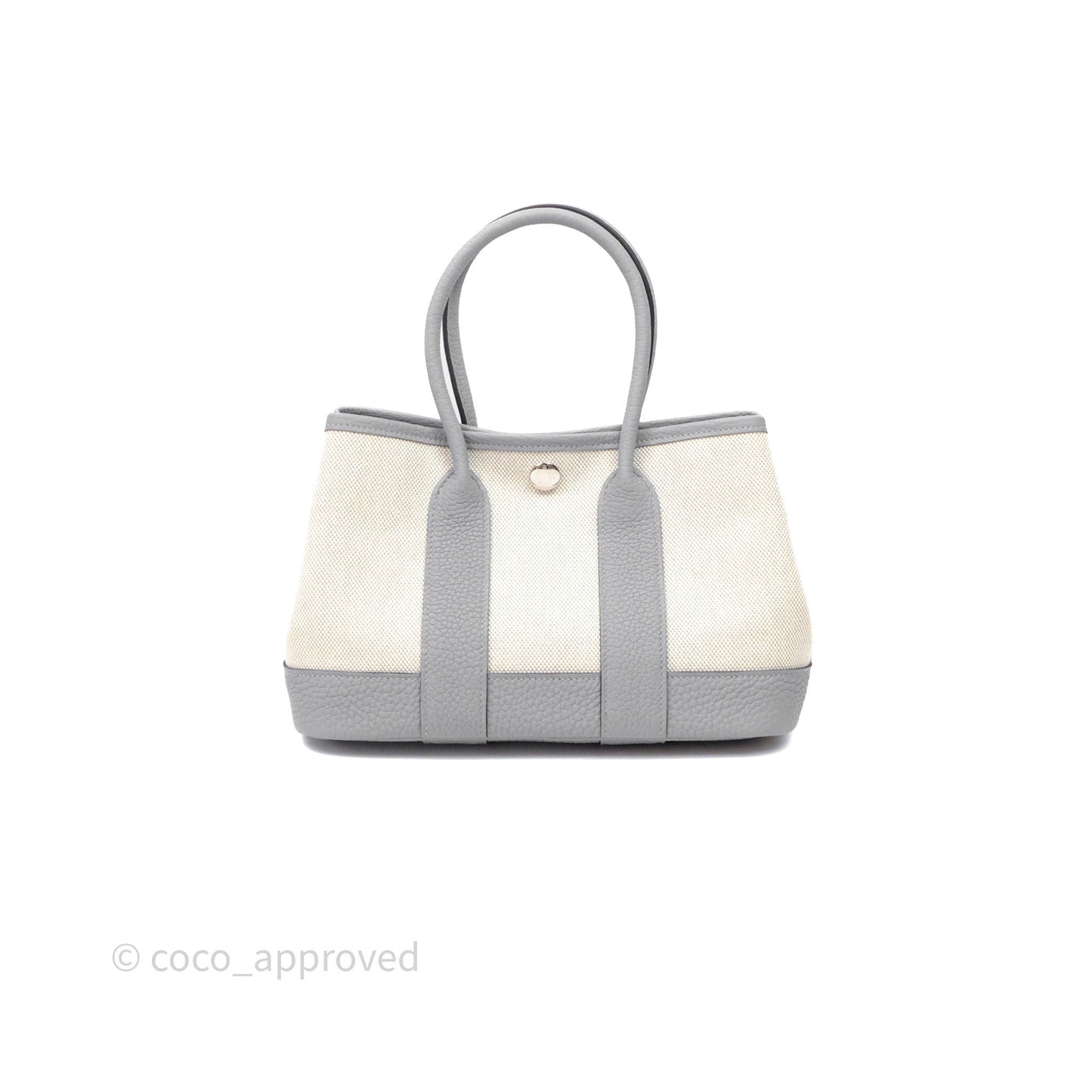 Hermes Neo Garden 23 bag Écru/ 8U Bleu Glacier/ P0 Gris Pantin Palladium Hardware