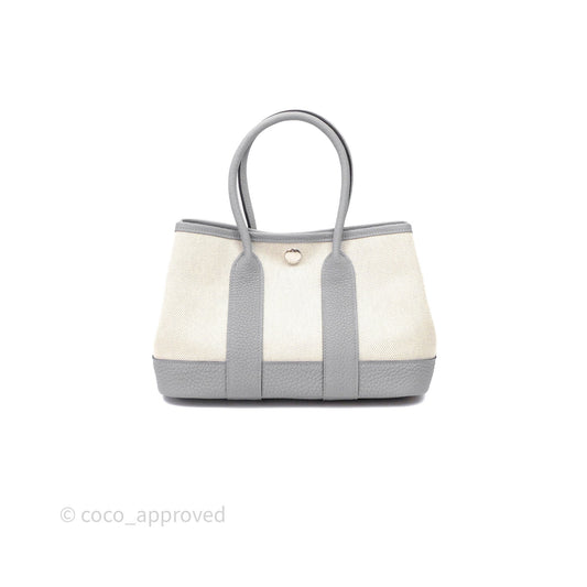 Hermes Neo Garden 23 bag Écru/ 8U Bleu Glacier/ P0 Gris Pantin Palladium Hardware