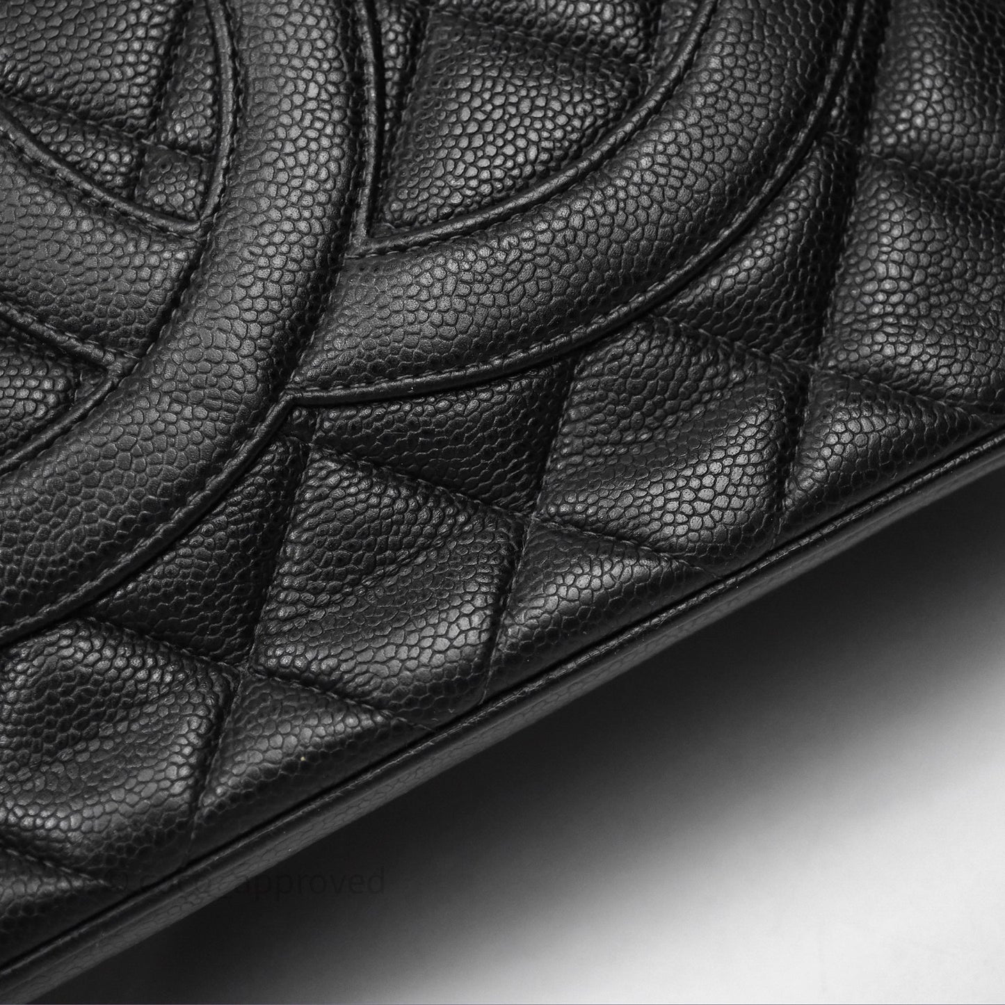 Chanel Vintage Medallion CC Black Caviar Tote Bag Gold Hardware