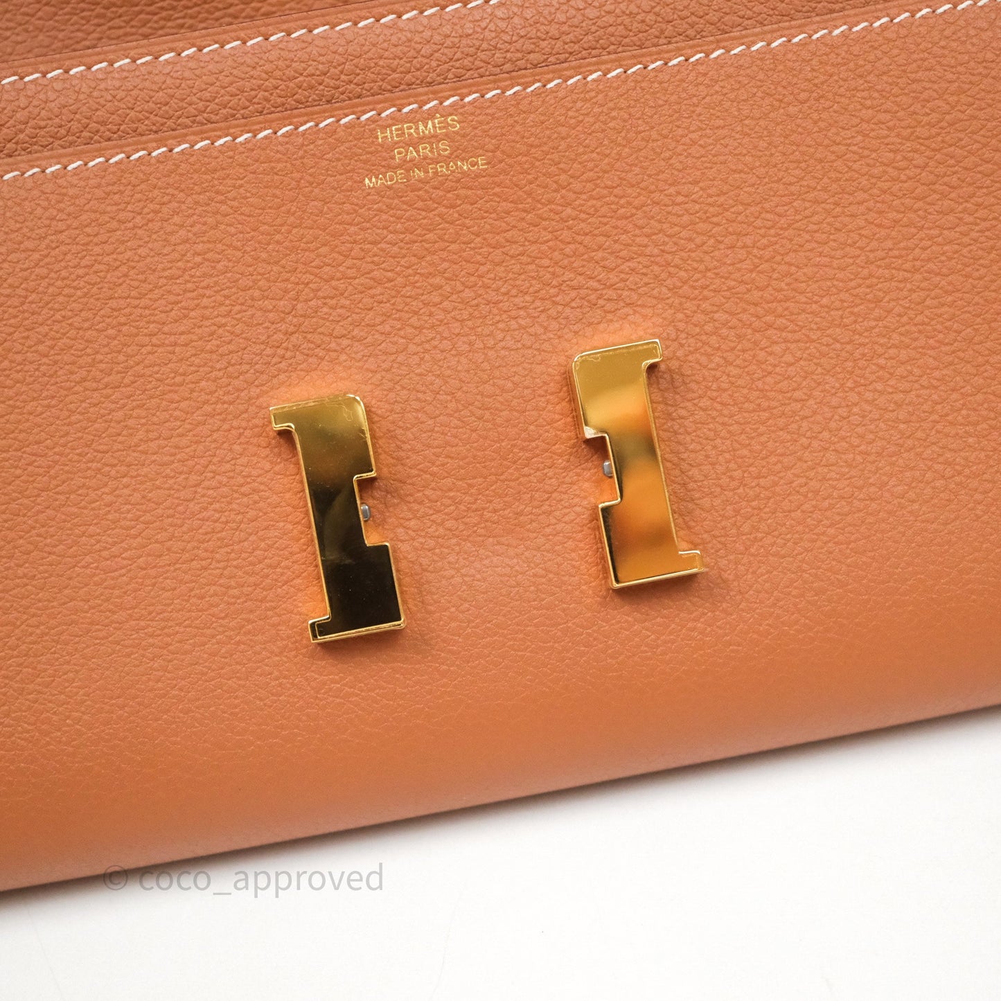 Hermès Constance Long To Go Wallet Gold 37 Evercolor Gold Hardware