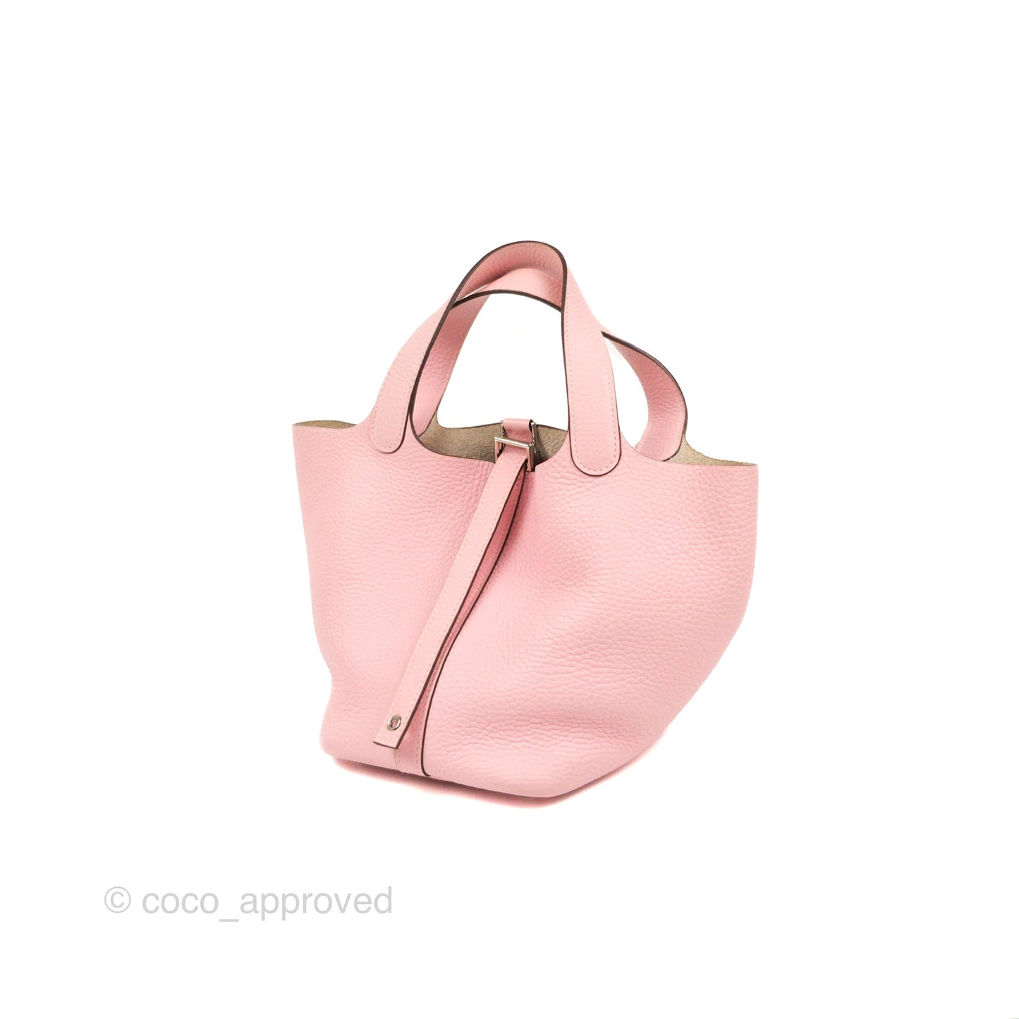 Hermès Picotin Lock 18 Rose Sakura Taurillon Clemence Palladium Hardware
