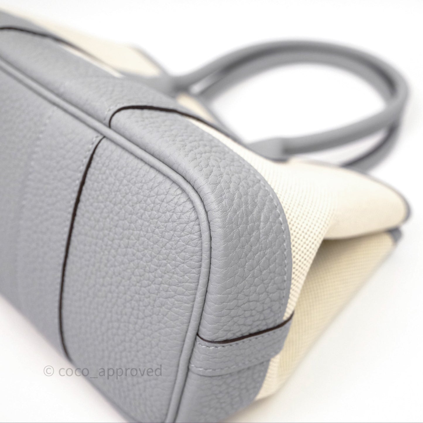 Hermes Neo Garden 23 bag Écru/ 8U Bleu Glacier/ P0 Gris Pantin Palladium Hardware