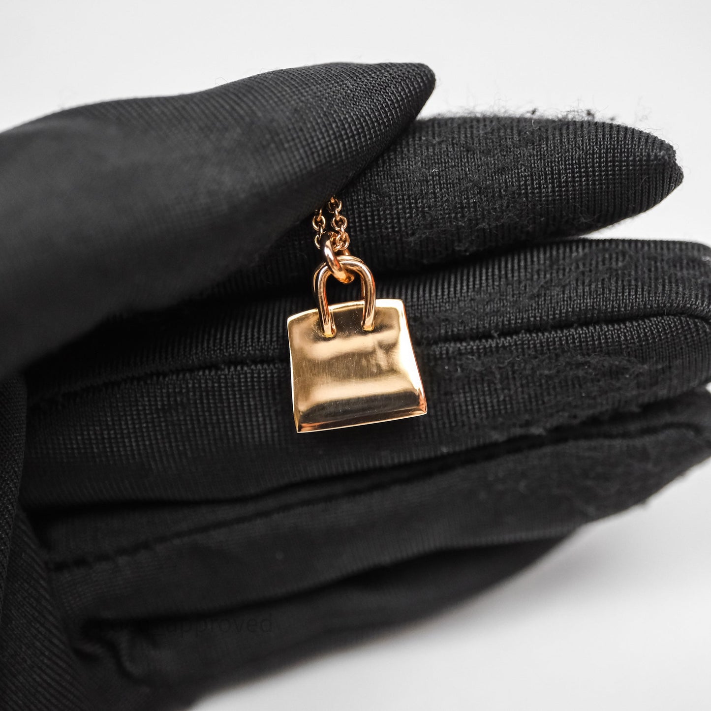 Hermès Birkin Amulettes Diamonds Pendant Necklace Rose Gold