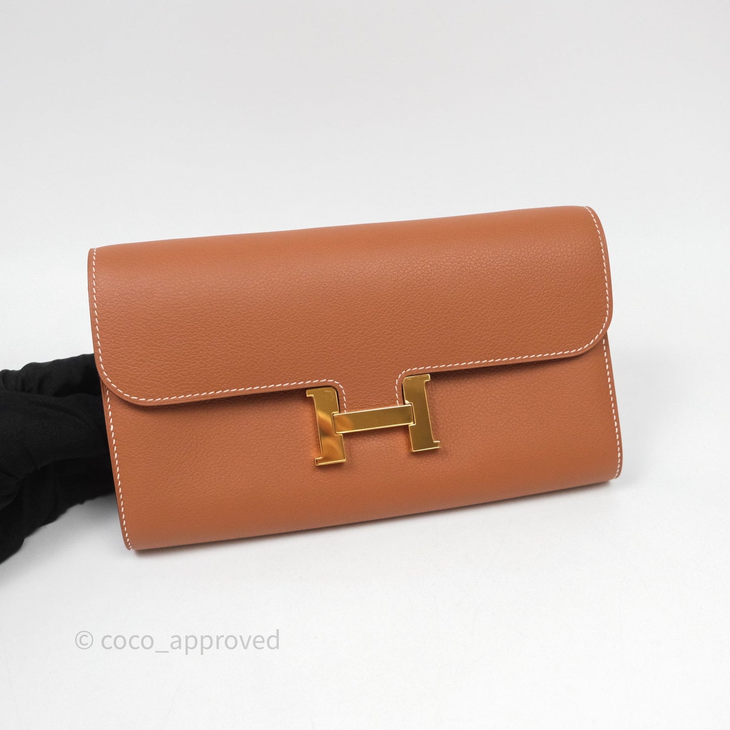 Hermès Constance Long To Go Wallet Gold 37 Evercolor Gold Hardware