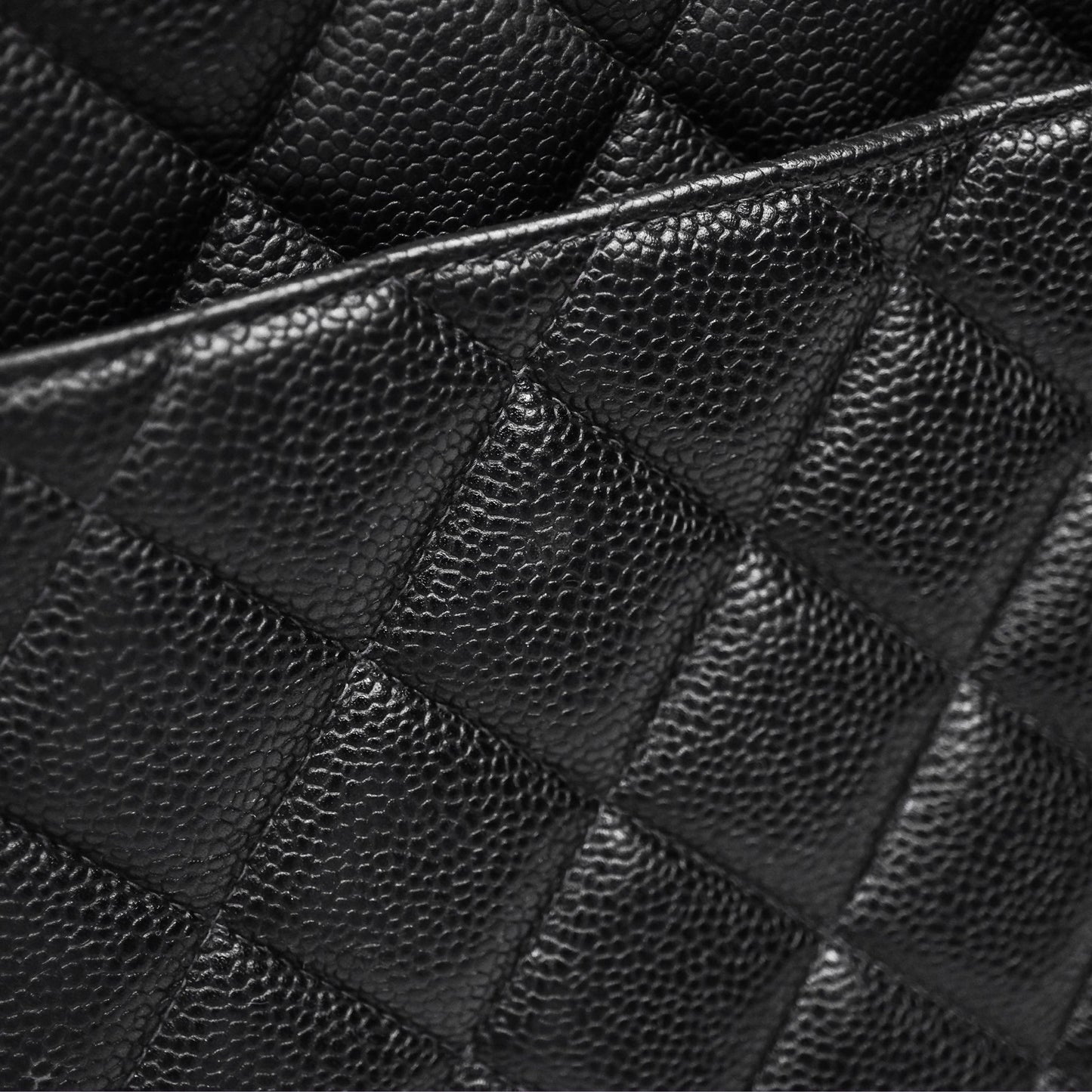 Chanel Vintage Medallion CC Black Caviar Tote Bag Gold Hardware