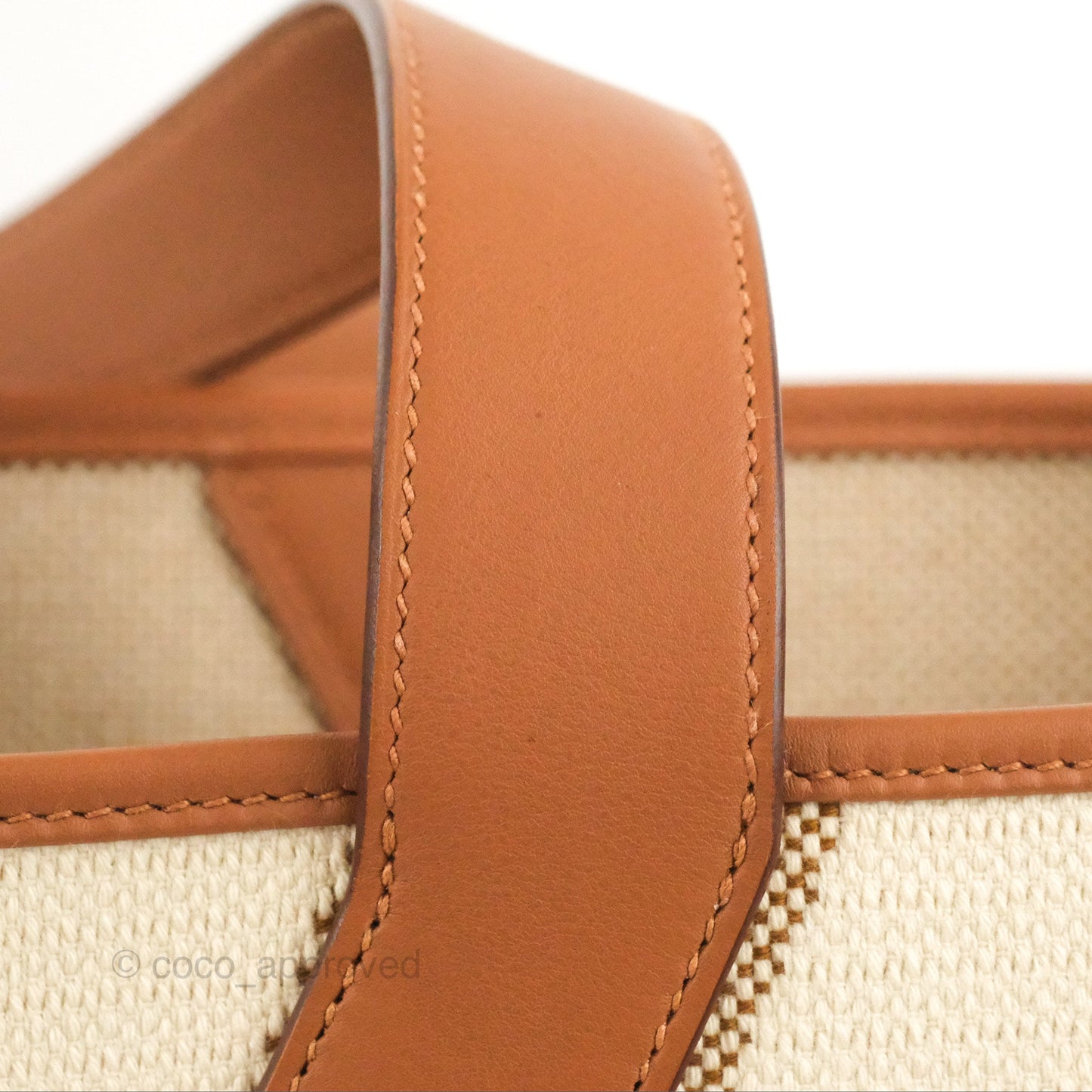 Hermès Cabas H en Biais 40 Bag Écru / Naturel / Gold H Canvas