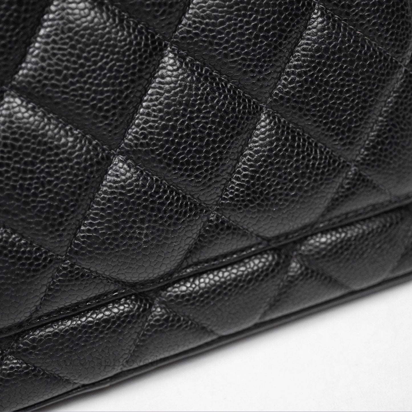 Chanel Vintage Medallion CC Black Caviar Tote Bag Gold Hardware