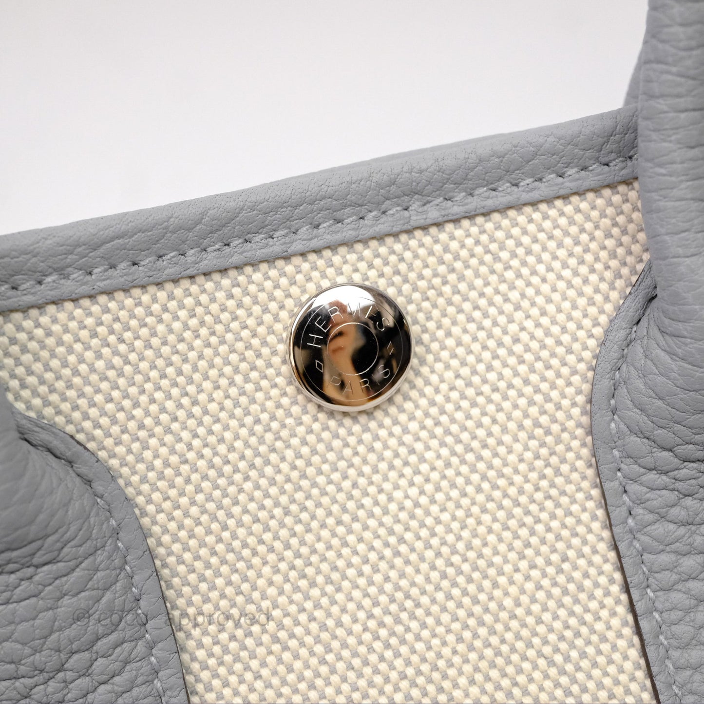 Hermes Neo Garden 23 bag Écru/ 8U Bleu Glacier/ P0 Gris Pantin Palladium Hardware