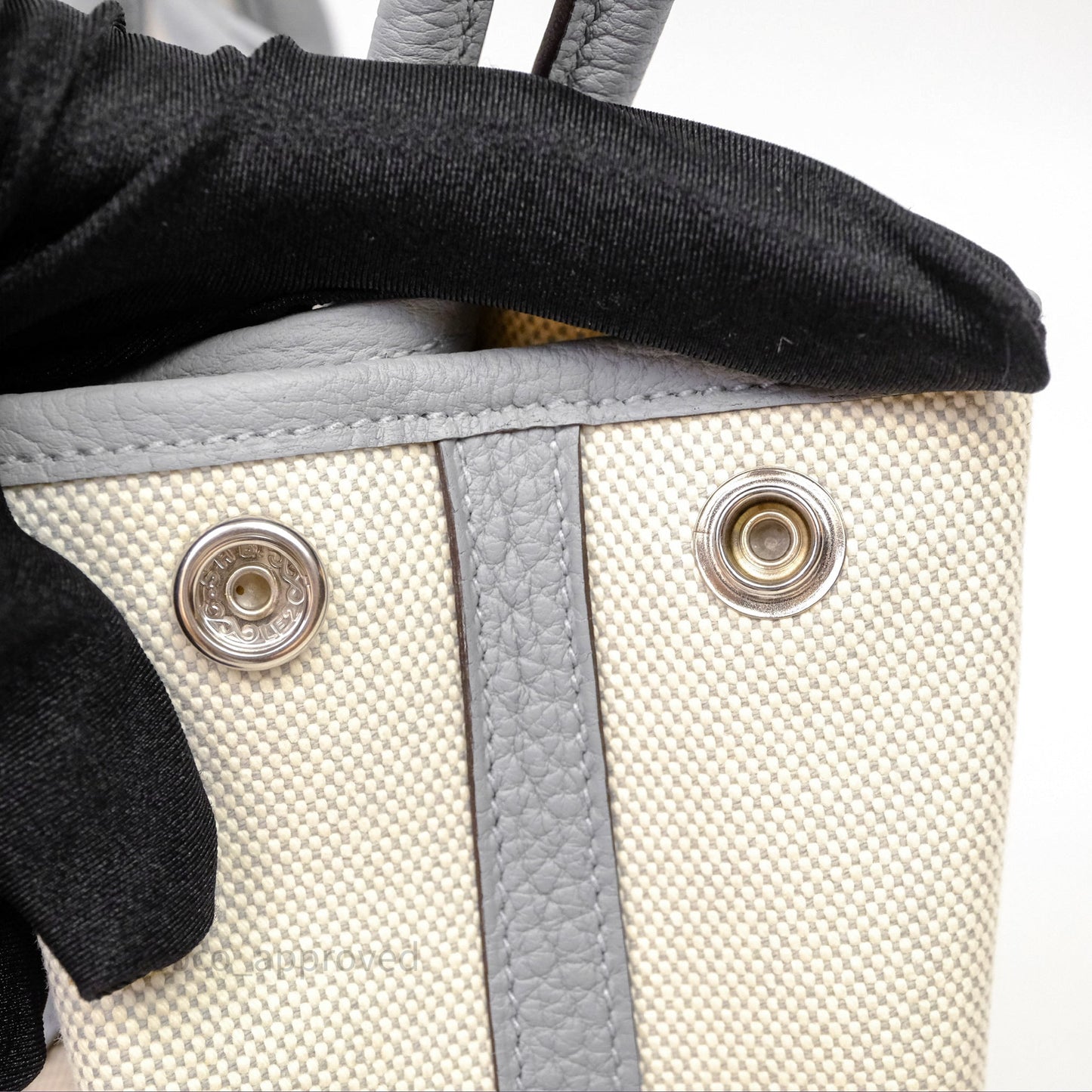 Hermes Neo Garden 23 bag Écru/ 8U Bleu Glacier/ P0 Gris Pantin Palladium Hardware
