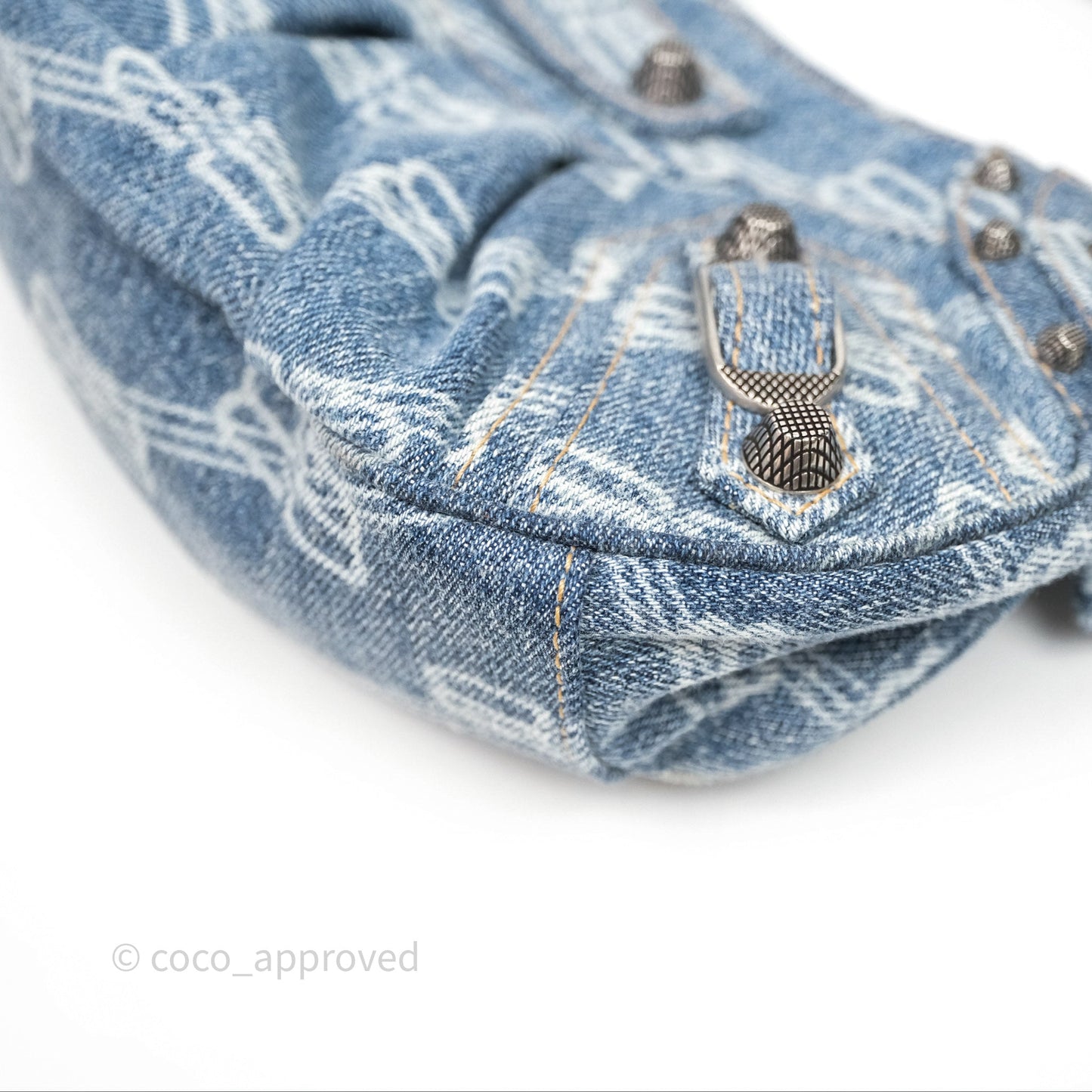 Balenciaga Le Cagole Denim Shoulder Bag