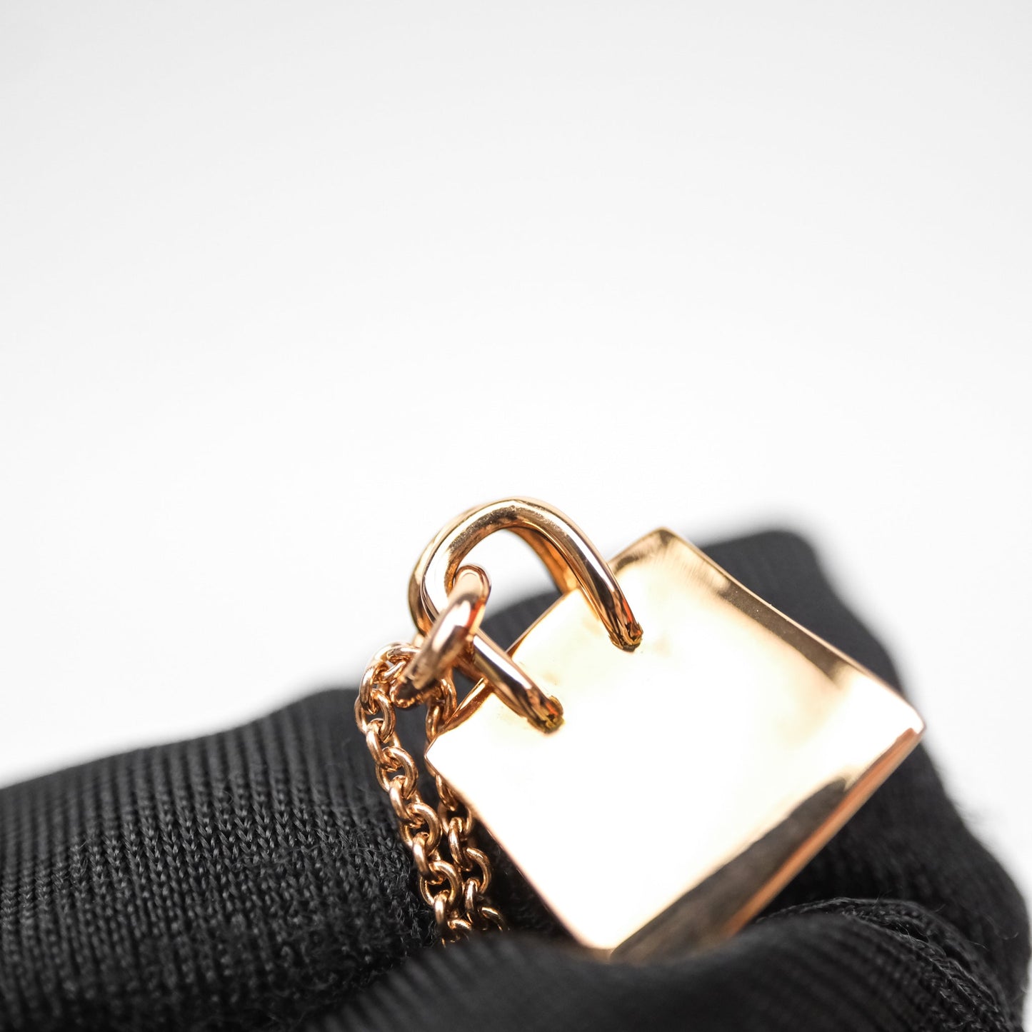 Hermès Birkin Amulettes Diamonds Pendant Necklace Rose Gold