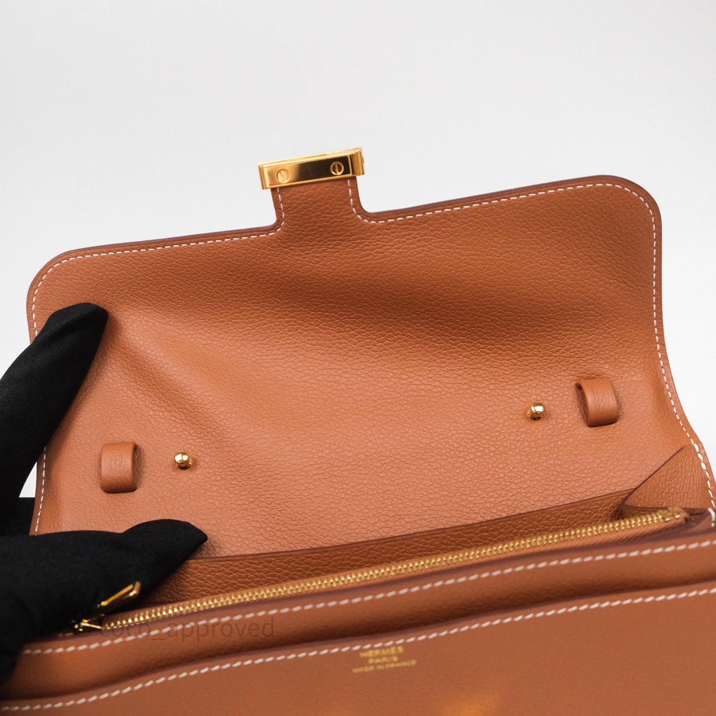 Hermès Constance Long To Go Wallet Gold 37 Evercolor Gold Hardware