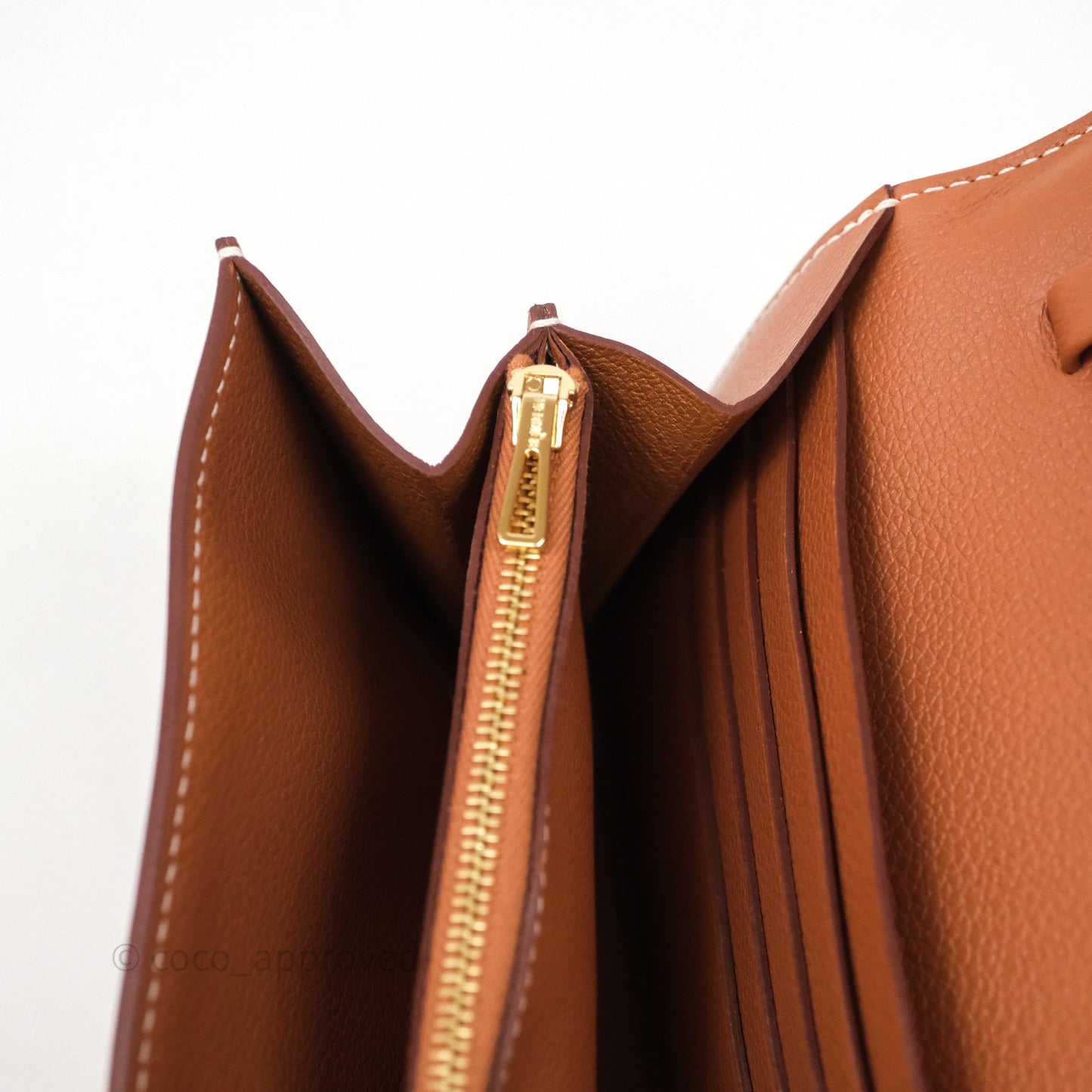 Hermès Constance Long To Go Wallet Gold 37 Evercolor Gold Hardware