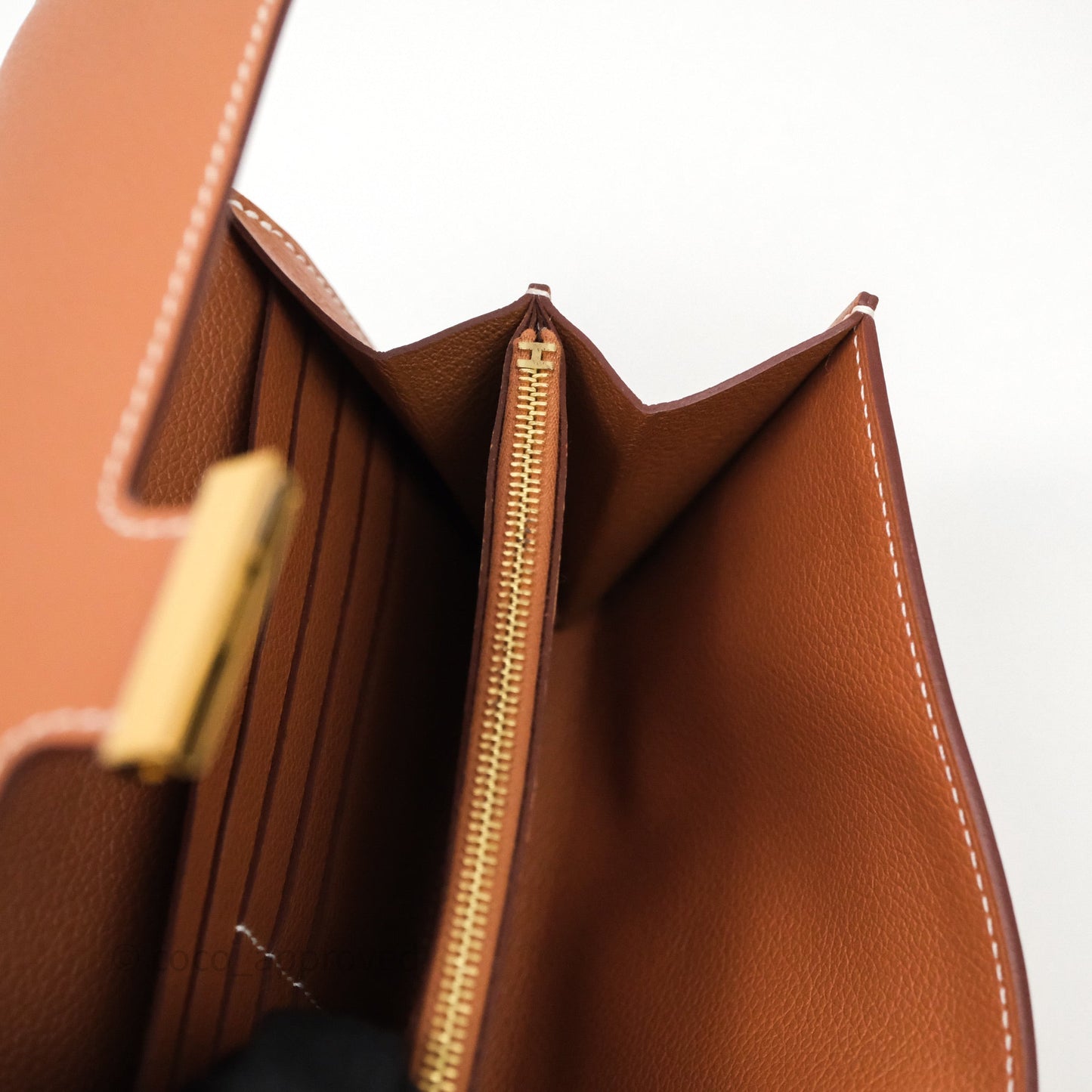 Hermès Constance Long To Go Wallet Gold 37 Evercolor Gold Hardware