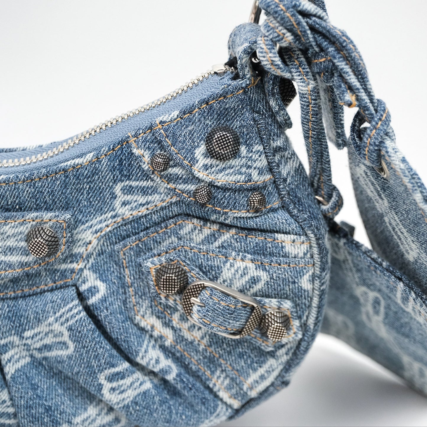 Balenciaga Le Cagole Denim Shoulder Bag