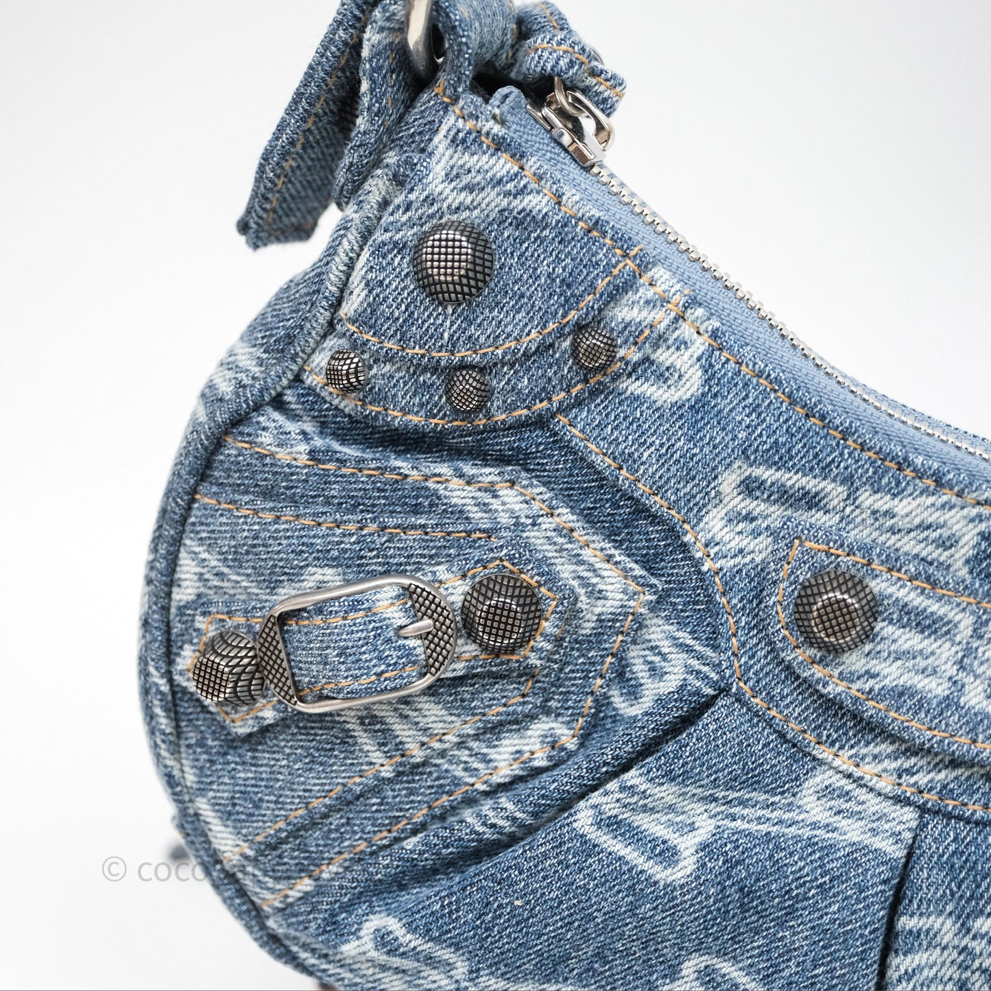 Balenciaga Le Cagole Denim Shoulder Bag