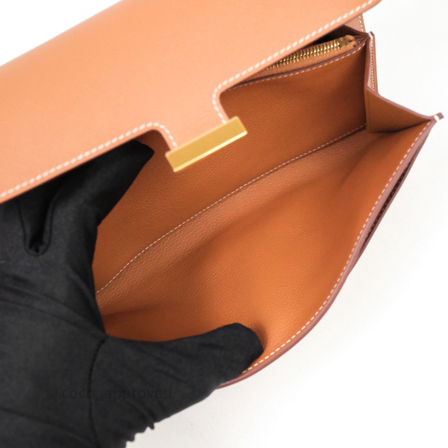 Hermès Constance Long To Go Wallet Gold 37 Evercolor Gold Hardware