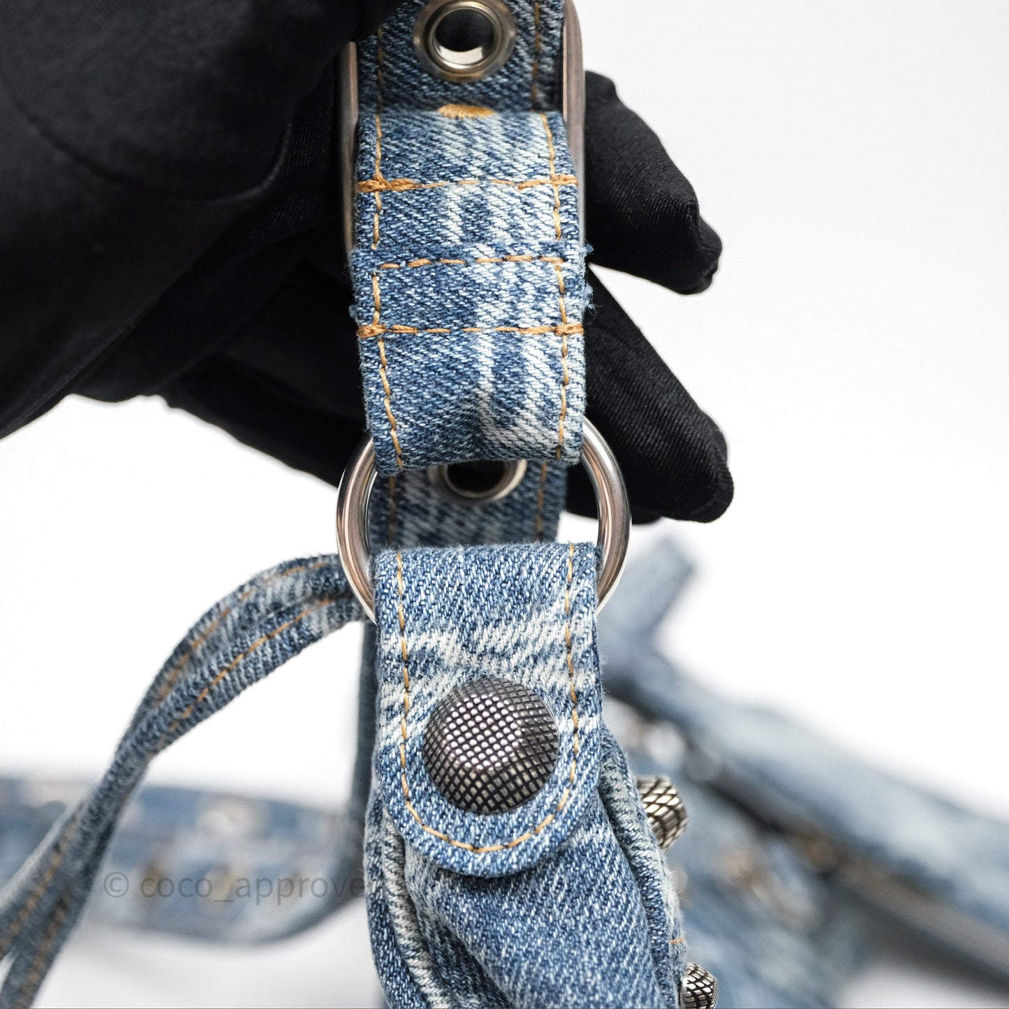 Balenciaga Le Cagole Denim Shoulder Bag