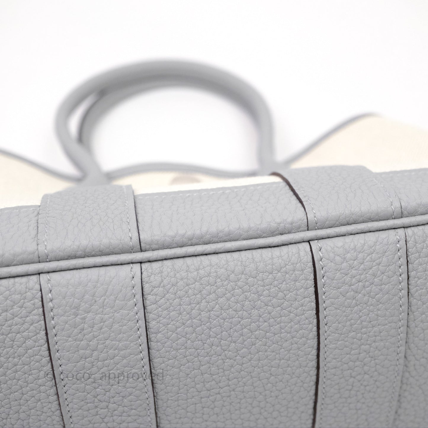 Hermes Neo Garden 23 bag Écru/ 8U Bleu Glacier/ P0 Gris Pantin Palladium Hardware